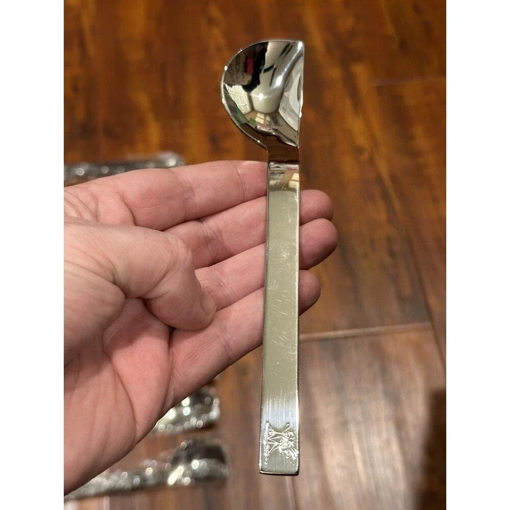 Set of (8) Vintage Midget Japan 18-8 Stainless Steel 7.25” Spoons in Box